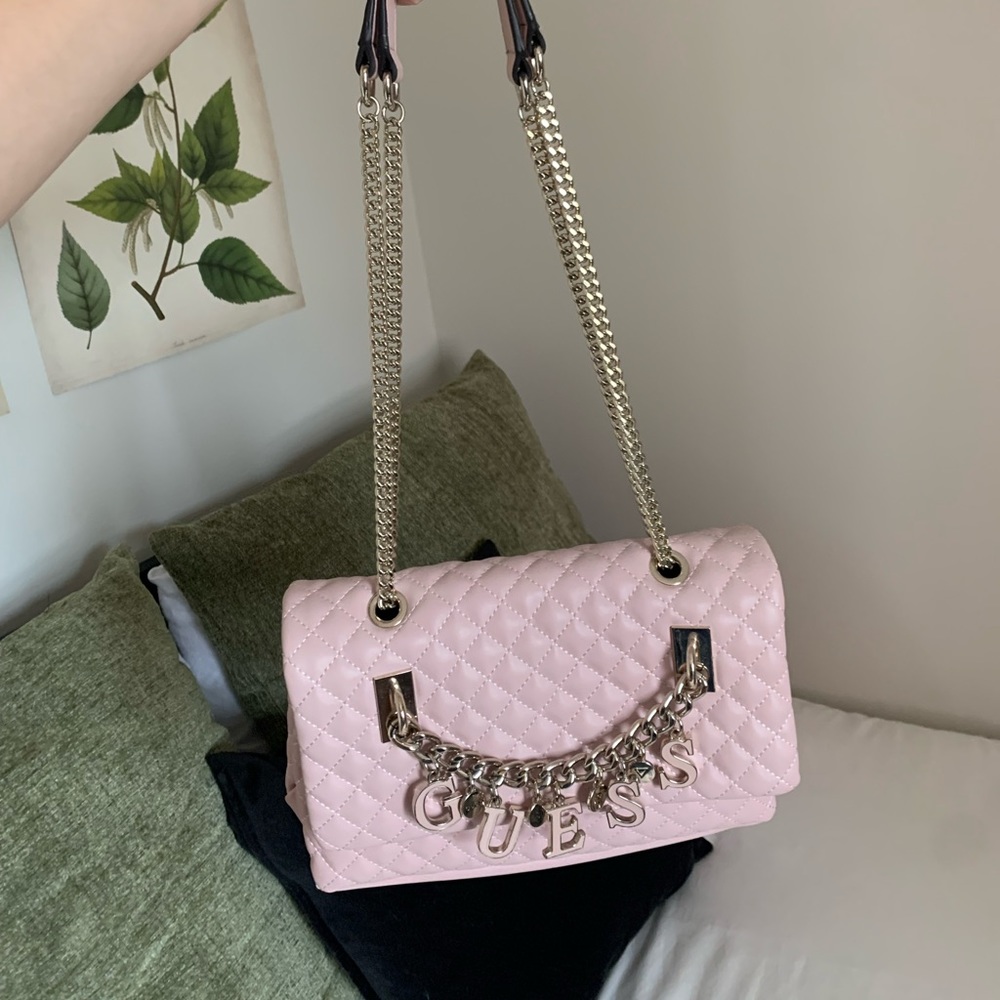Guess Quilted Pink Purse